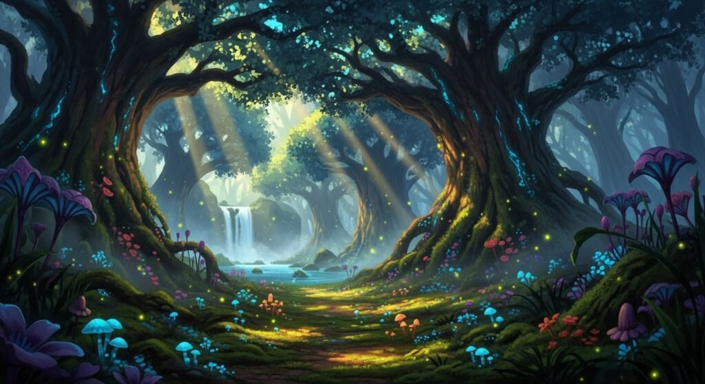 Fantasy forest background image 3