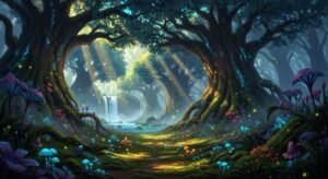 Fantasy forest background image 3