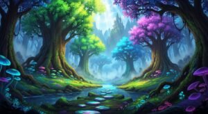 Fantasy forest background image