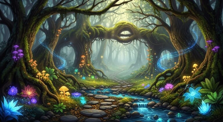 Fantasy forest background image 4