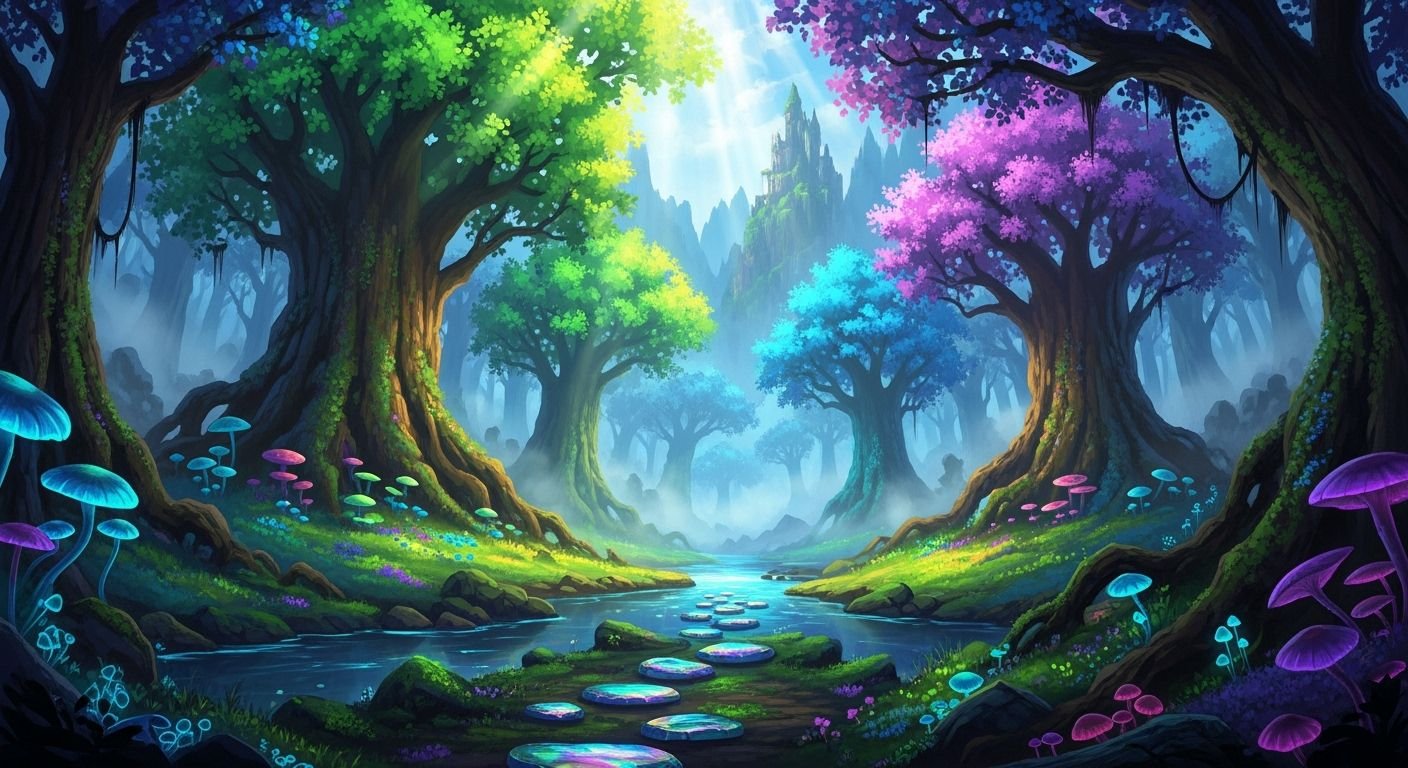 Fantasy forest background image