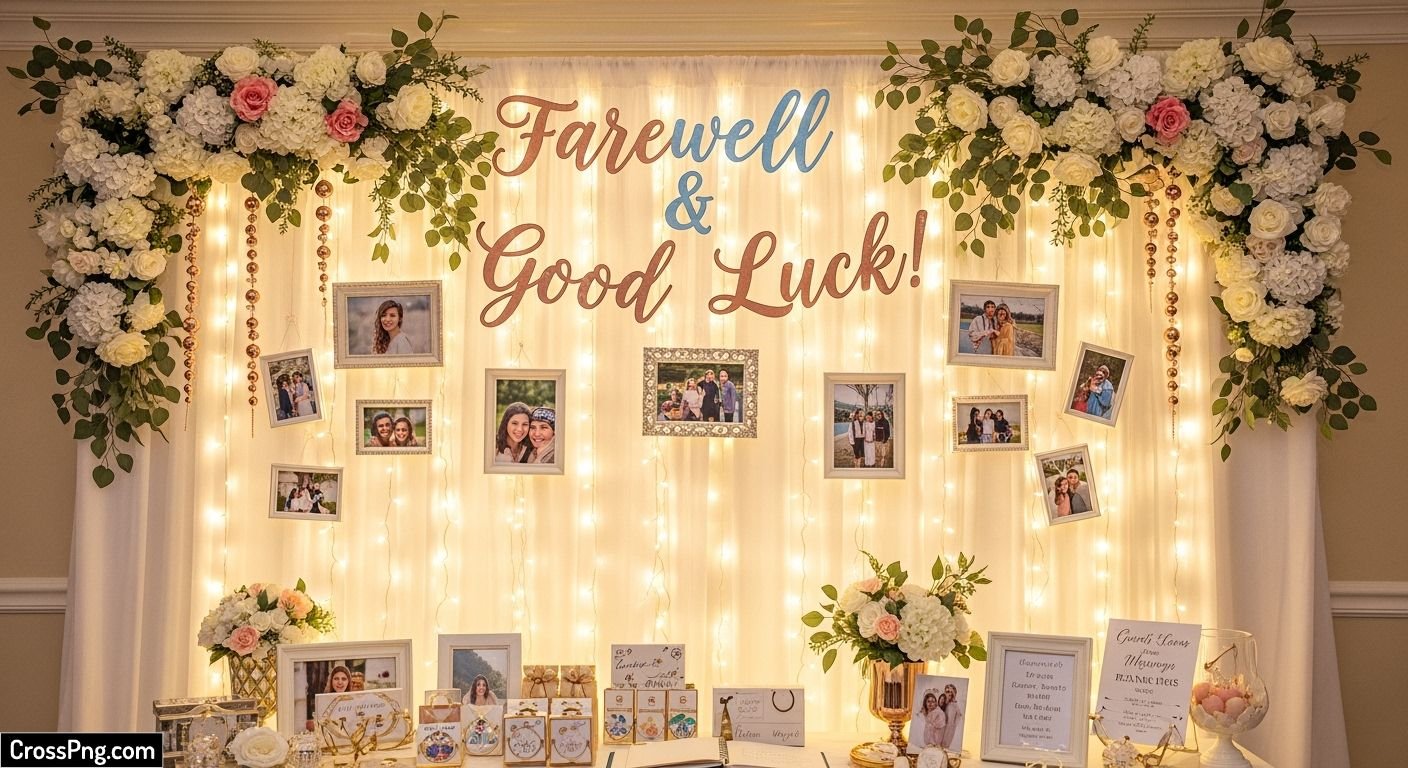 Farewell background decoration image