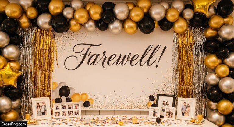 Farewell background decoration image 3