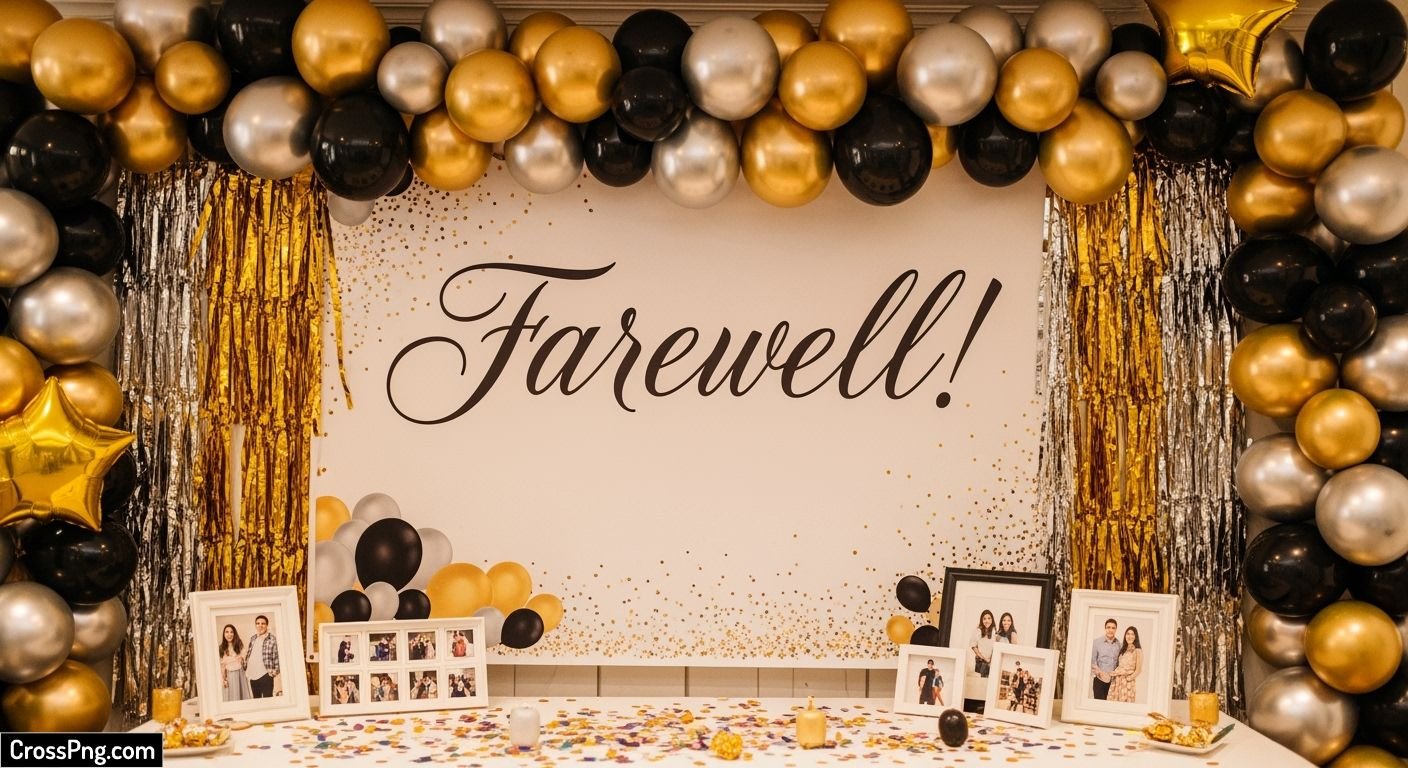 Farewell background decoration image 3