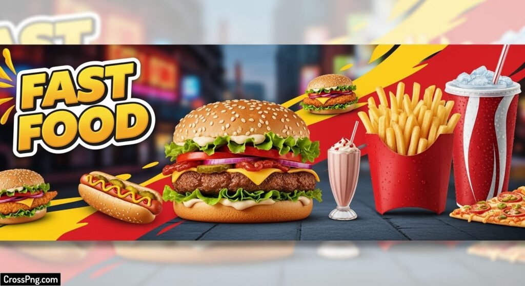 Fast food banner background image