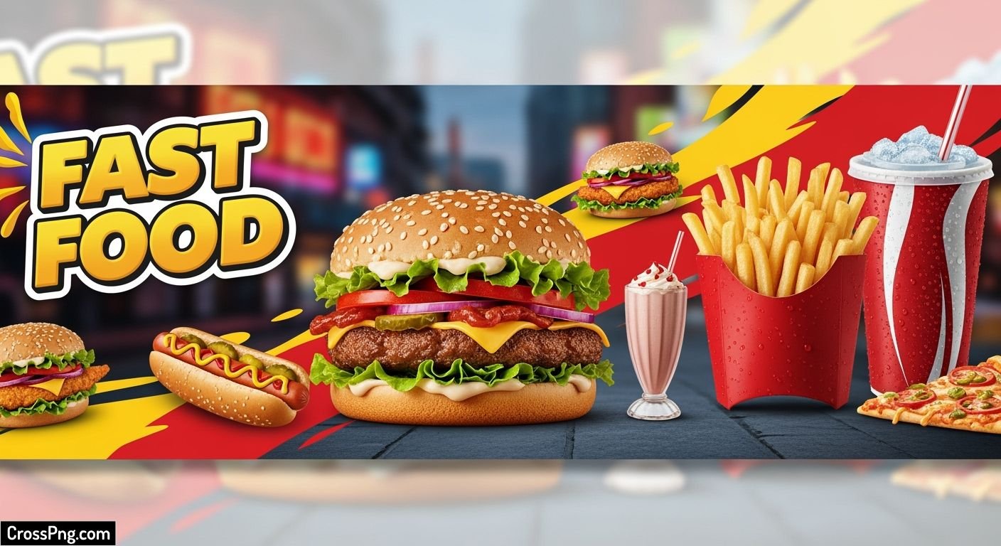Fast food banner background image