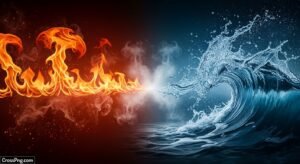 Fire and water background image 3