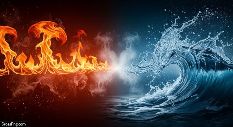 Fire and water background image 3