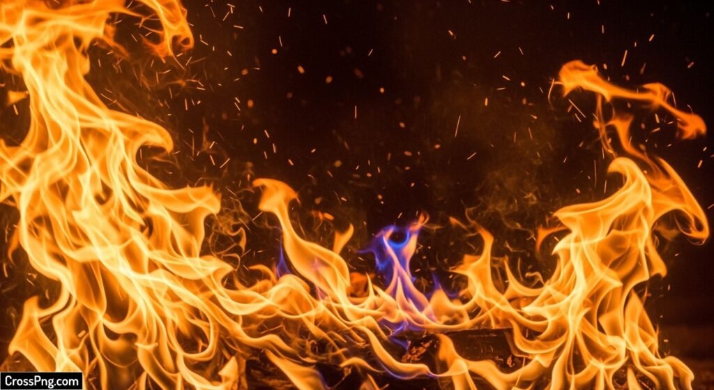 Fire background preserve image