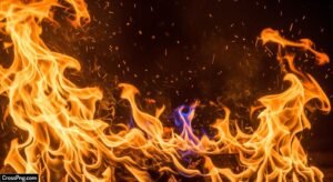 Fire background preserve image