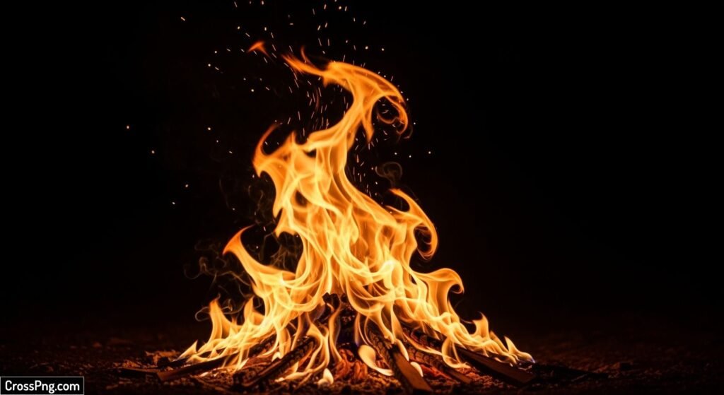 Fire black background image 3