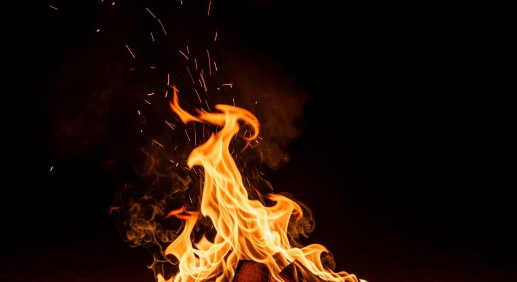 Fire black background image 4
