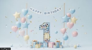 First birthday background image 3