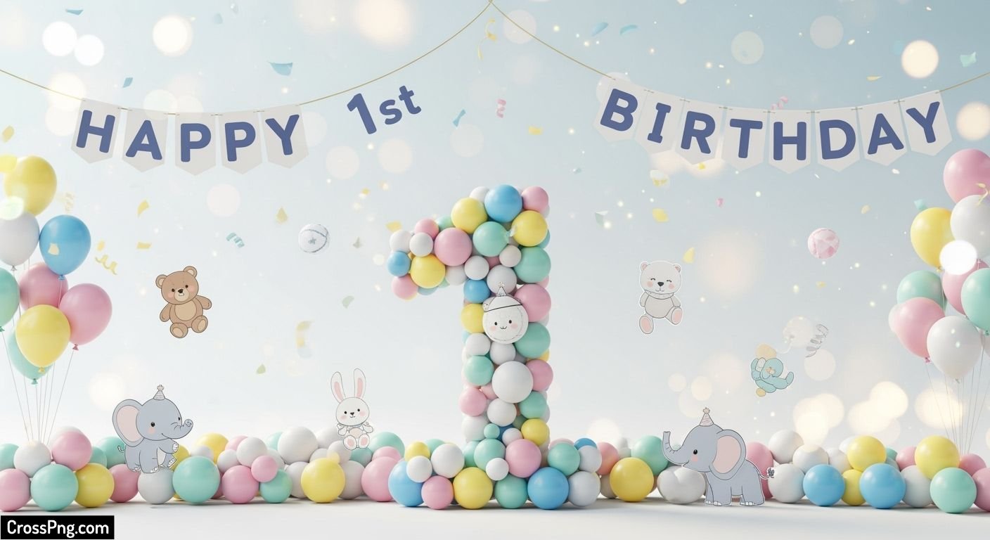 First birthday background image