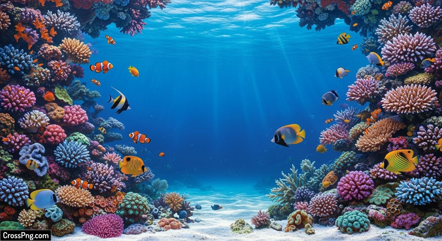 Fish tank background sticker image
