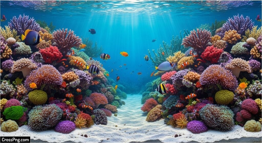 Fish tank background sticker image