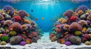 Fish tank background sticker image