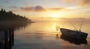Fishing background image