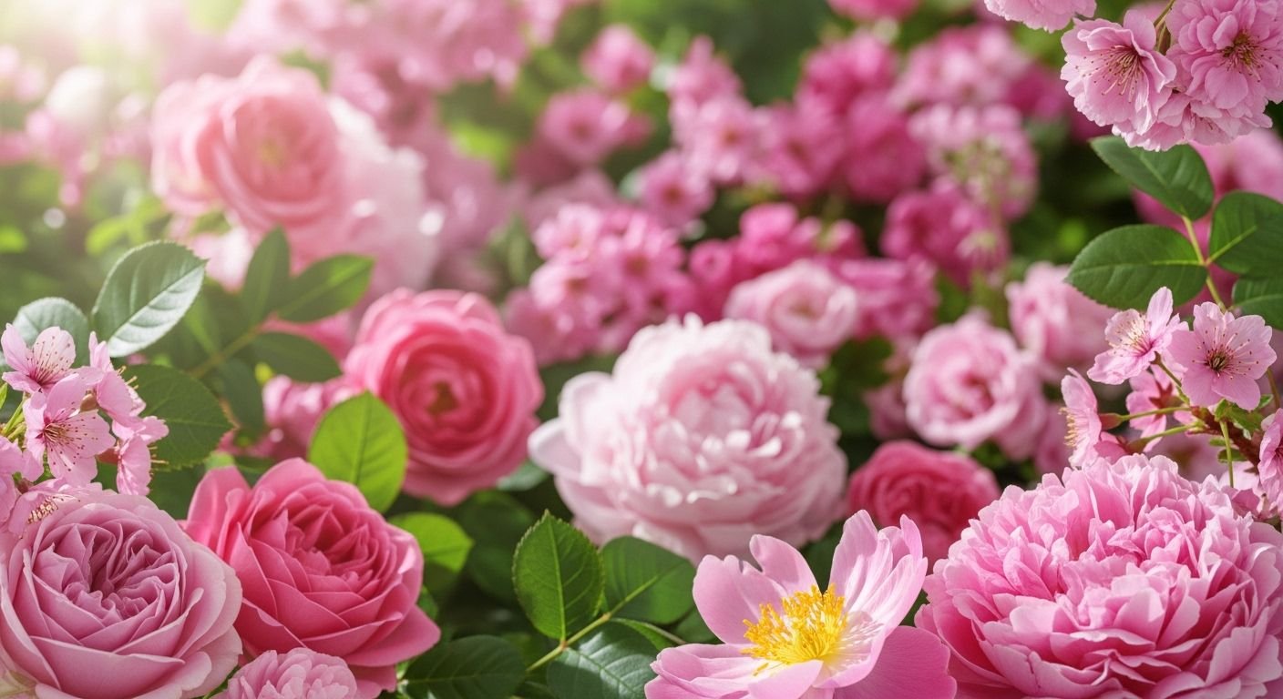 Floral background pink image 2