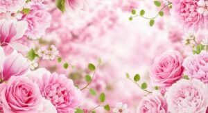 Floral background pink image 3