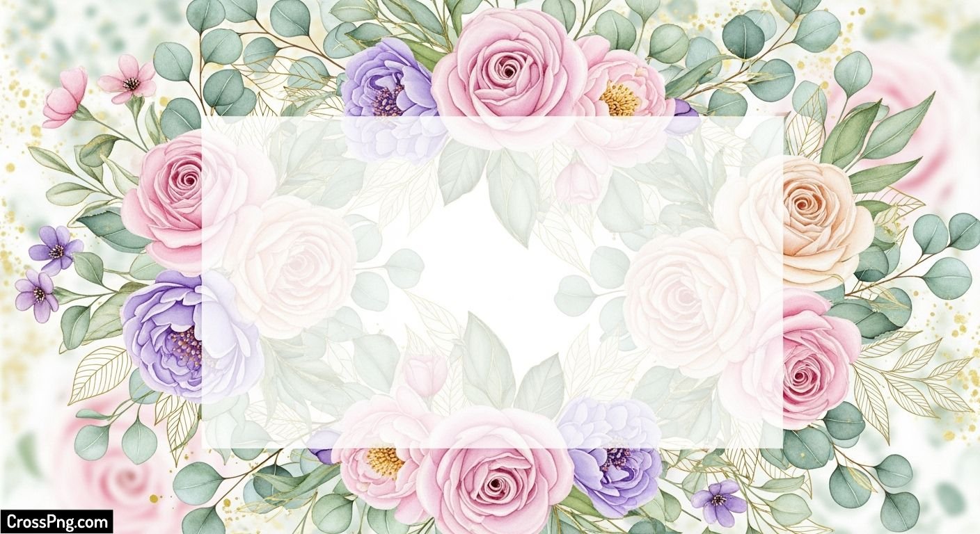 Floral invitation background image