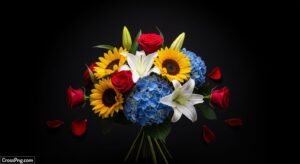 Flower background black image