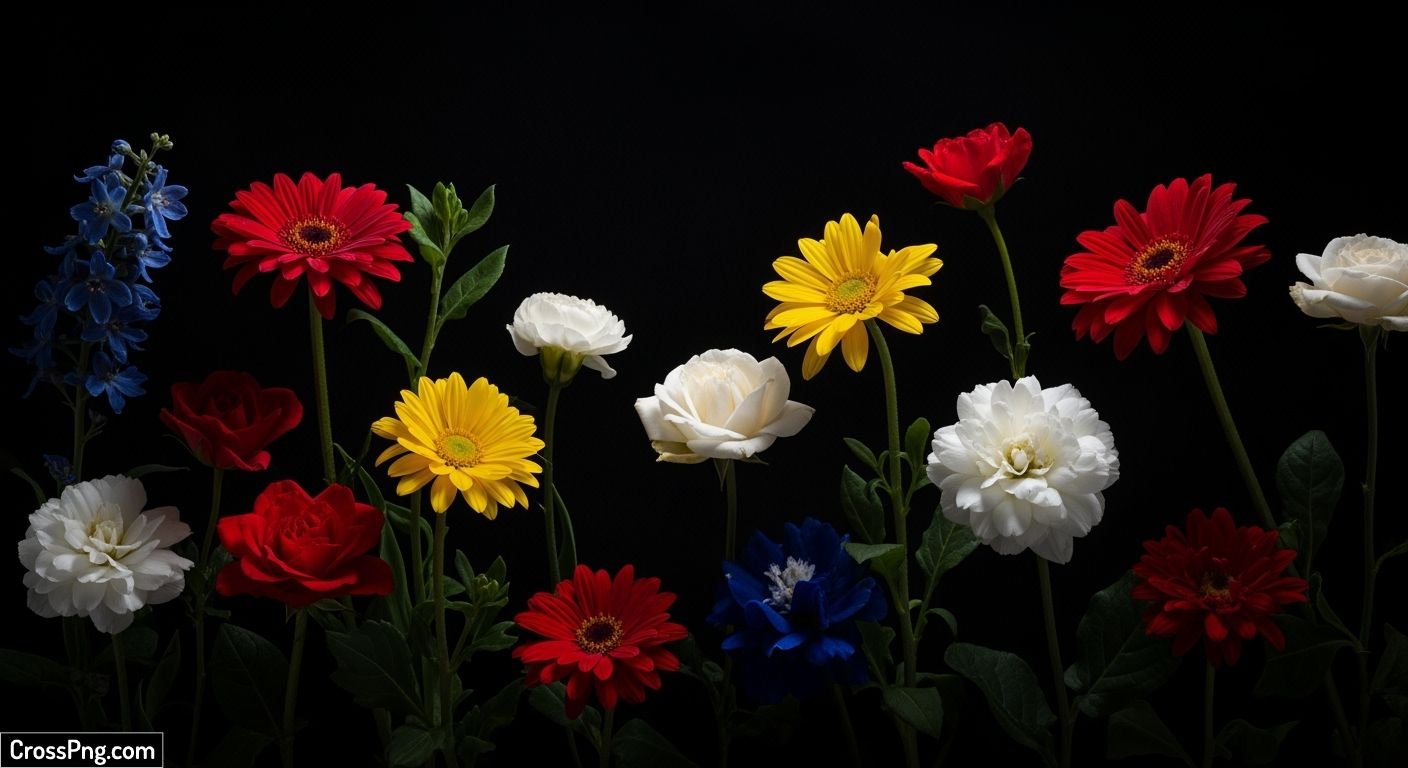 Flower background black image 3