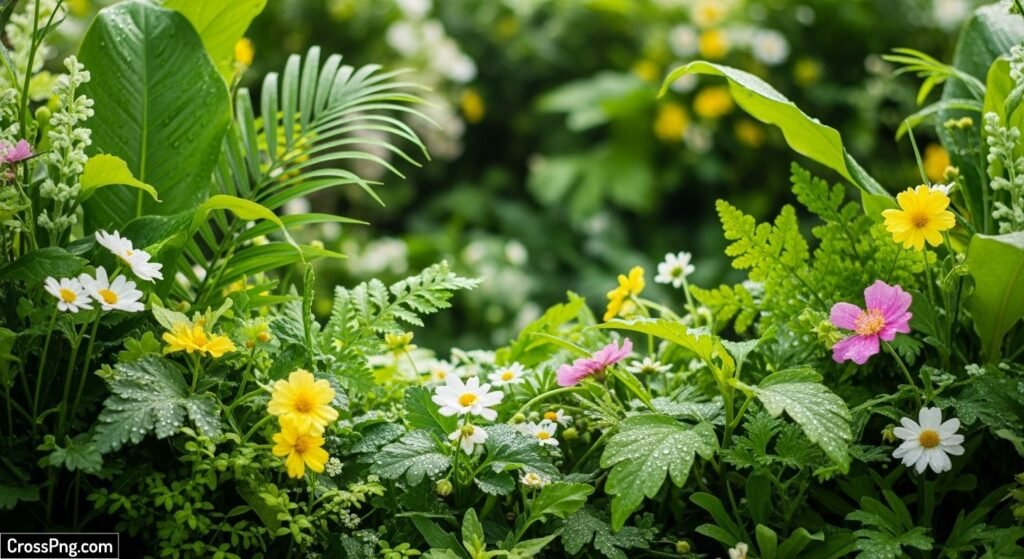 Flower background green image