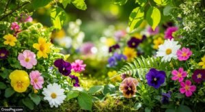 Flower background green image 2