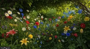 Flower background green image 3