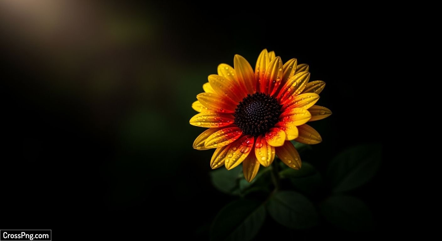 Flower black background image