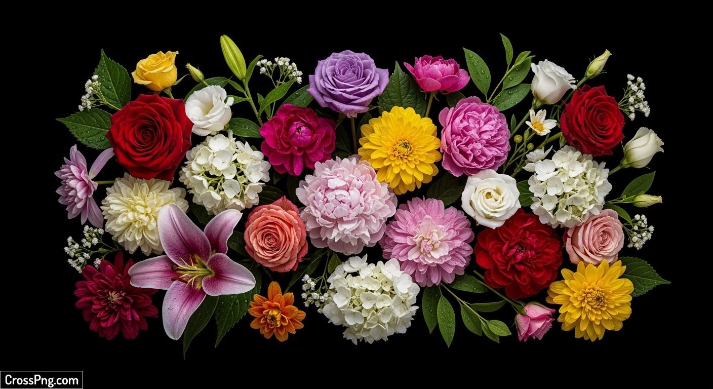 Flower black background wallpaper image 6