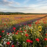 Flower field background image 4
