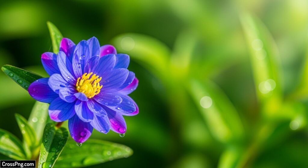 Flower green background image 2