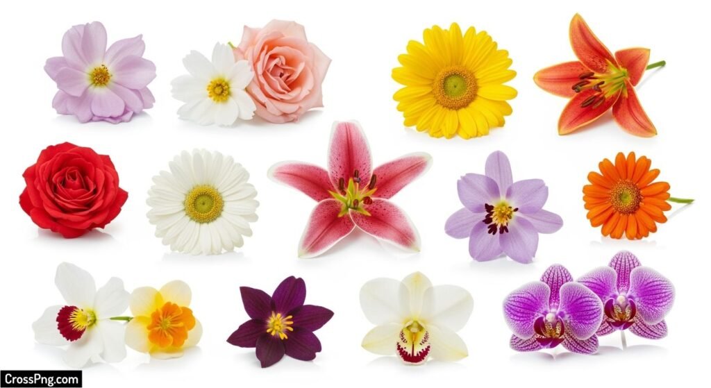 Flower images white background image