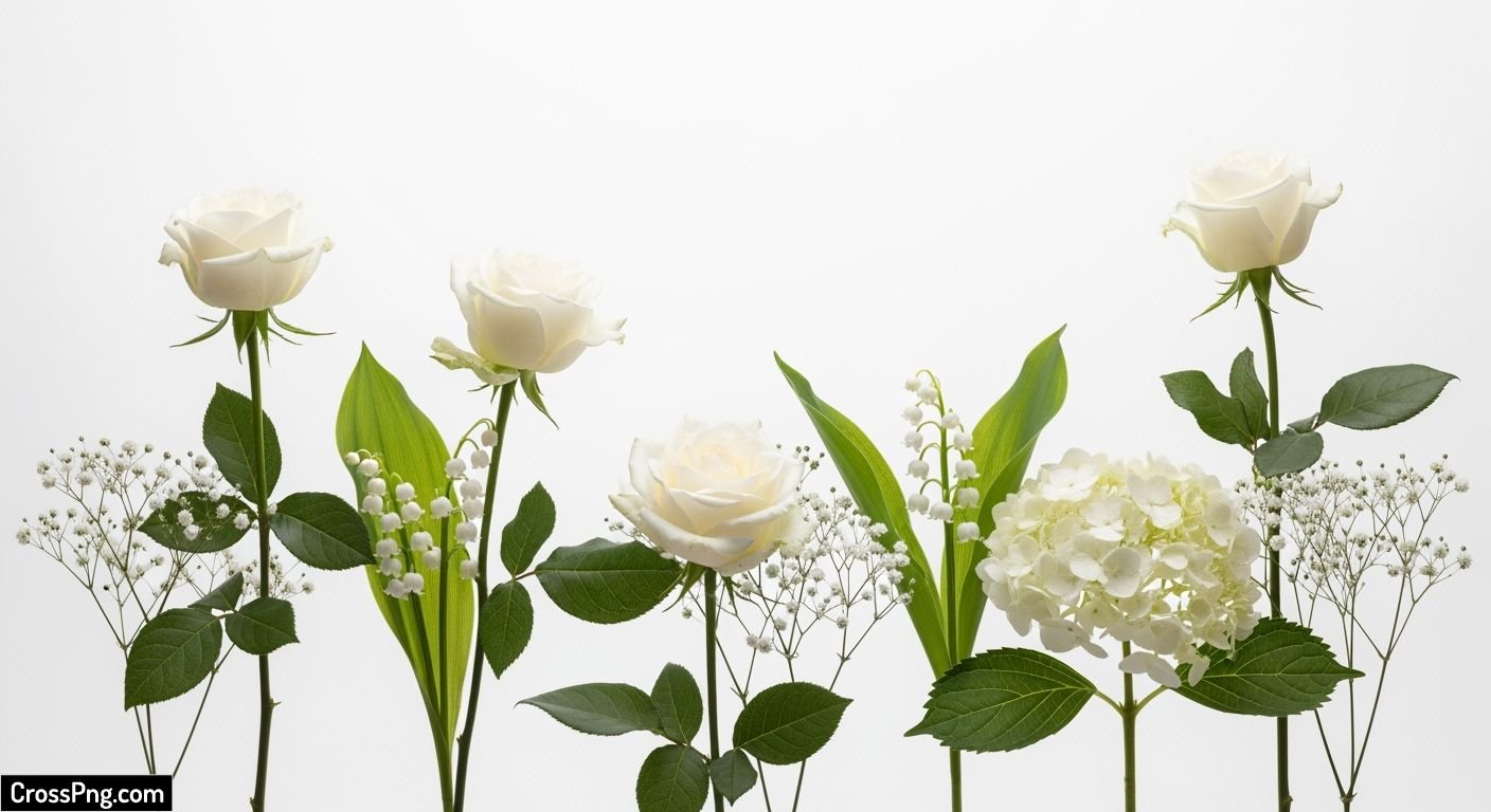 Flower images white background image 3