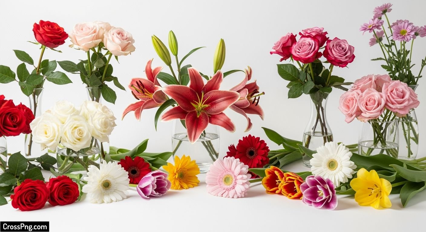 Flower images with white background image 3