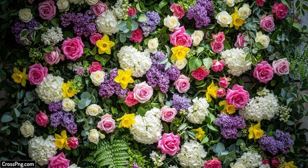 Flower wall background image