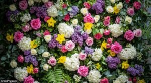 Flower wall background image