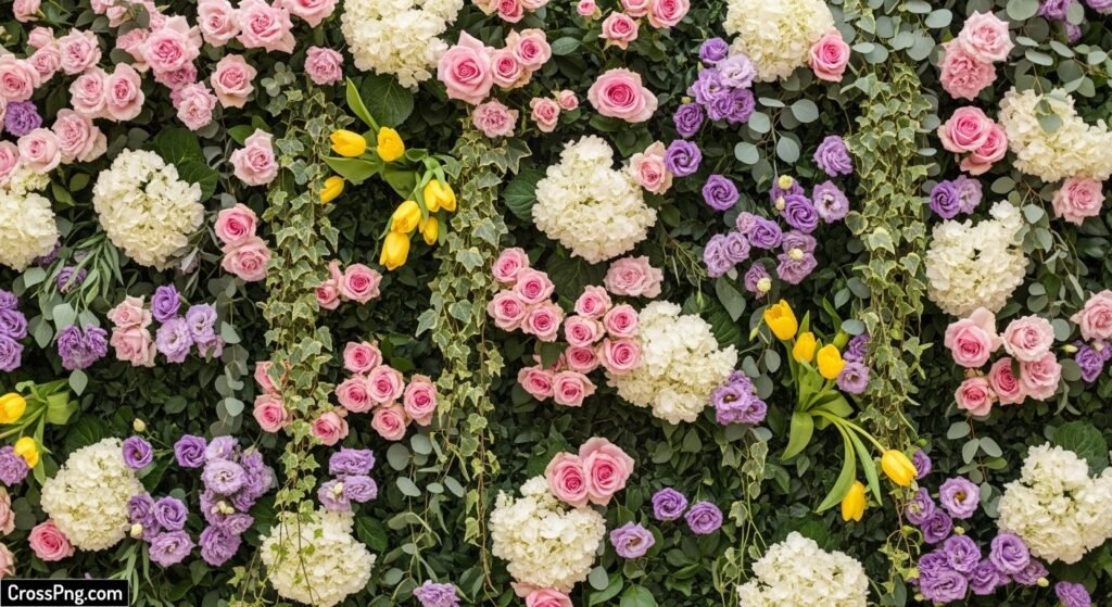 Flower wall background image 3