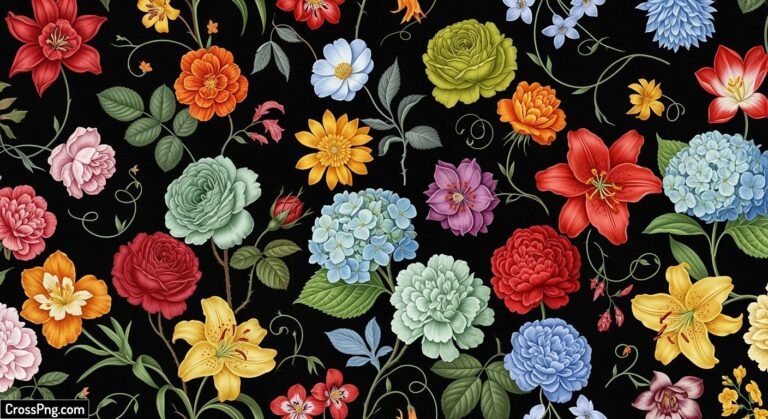 Flower wallpaper black background image
