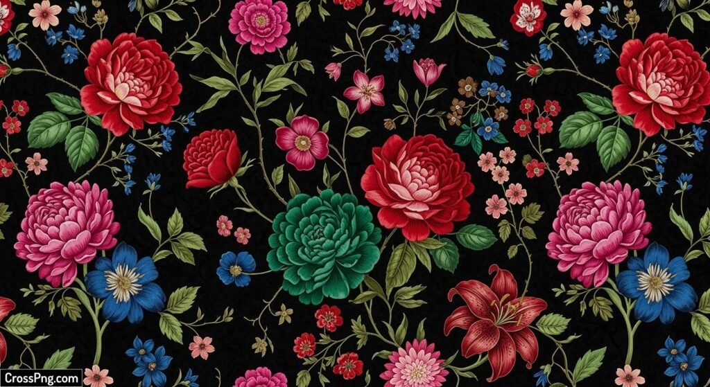 Flower wallpaper black background image