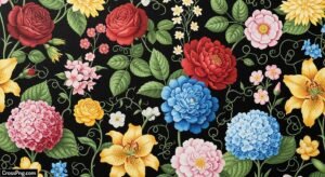 Flower wallpaper black background image 6