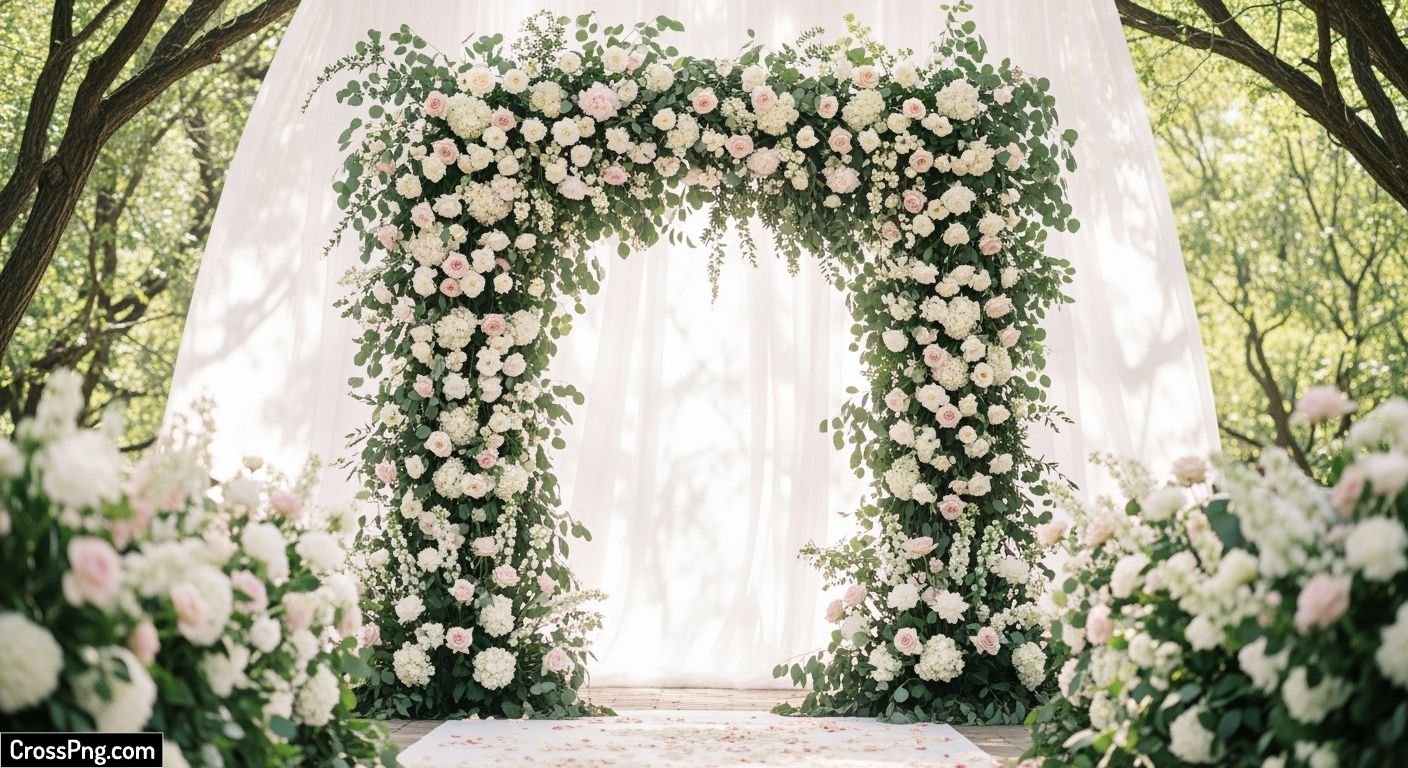 Flower wedding background image