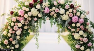 Flower wedding background image