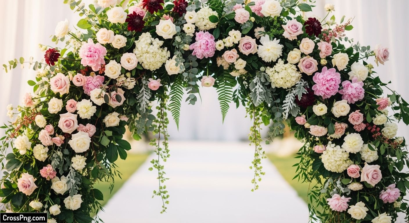 Flower wedding background image