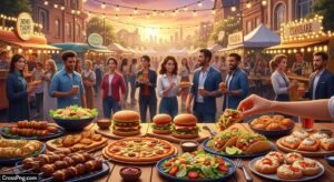Food festival poster background image