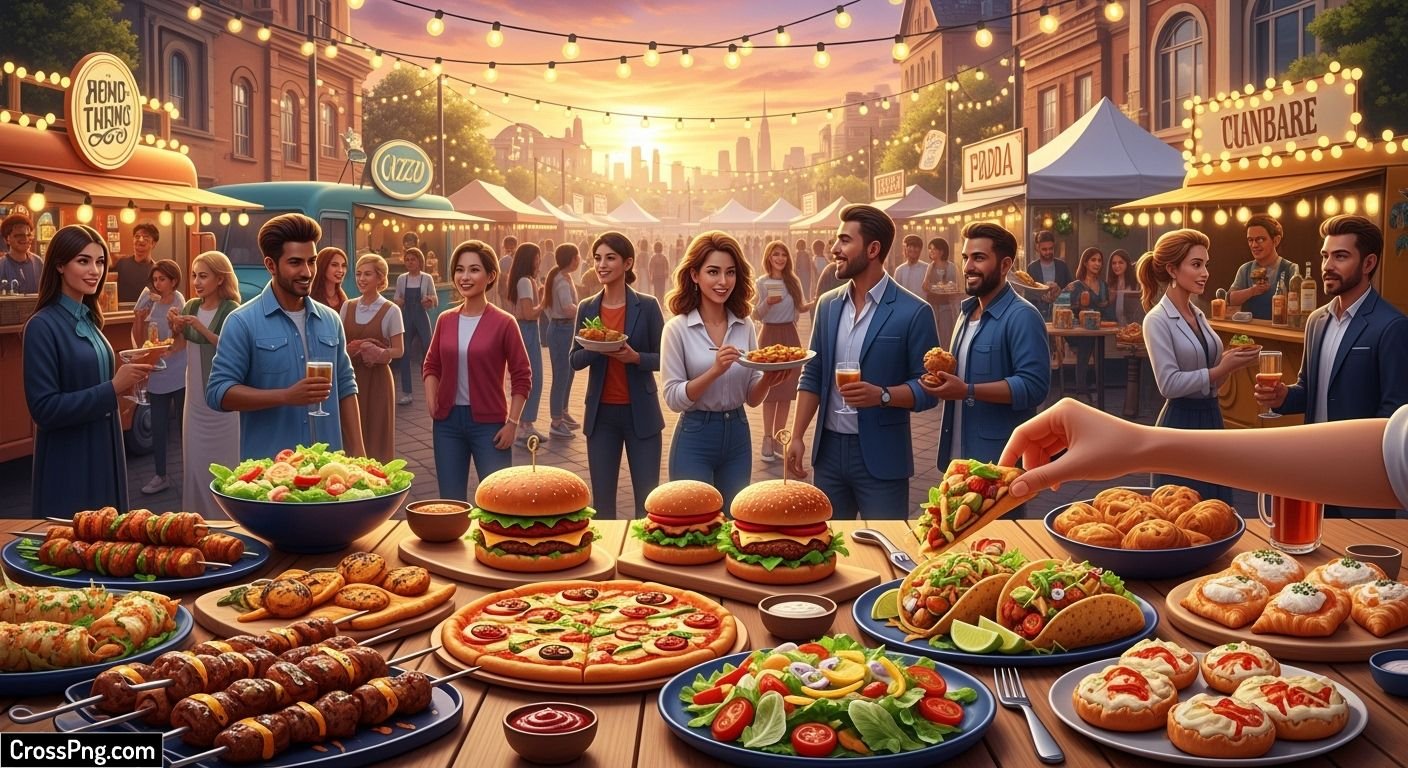 Food festival poster background image