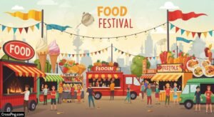 Food festival poster background image