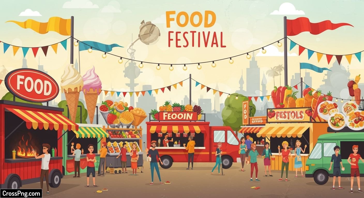 Food festival poster background image
